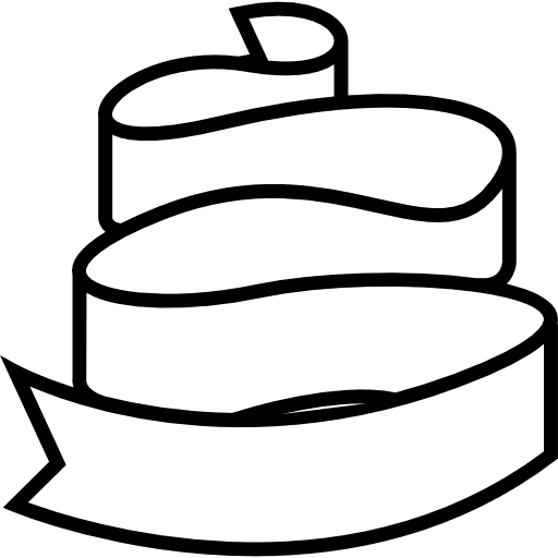 Curled ribbon outline ribbon outline curl ribbon design icon Curled ribbon outline ribbon outline curl ribbon design icon