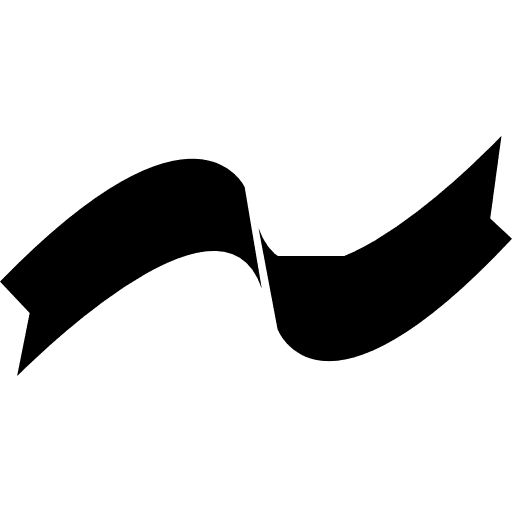 Ribbon in curling style banner art ribbon design icon Ribbon in curling style banner art ribbon design icon