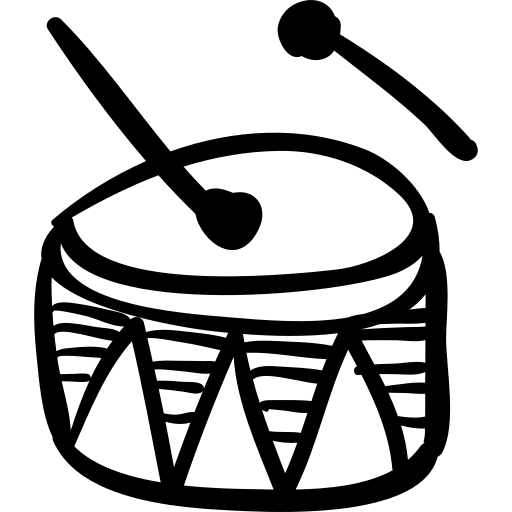 Drum drum hand drawn musical instrument icon