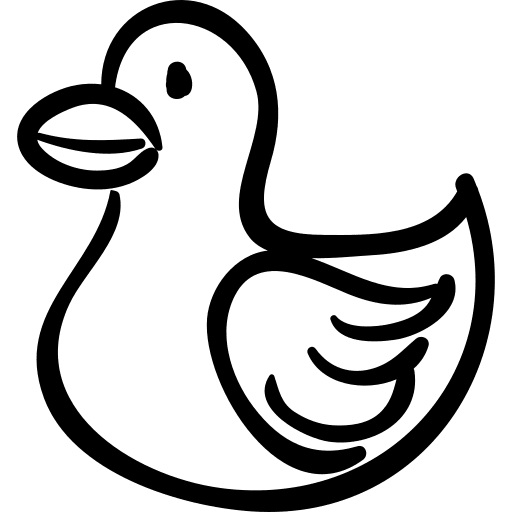 Animal toy icons bird ducks icon