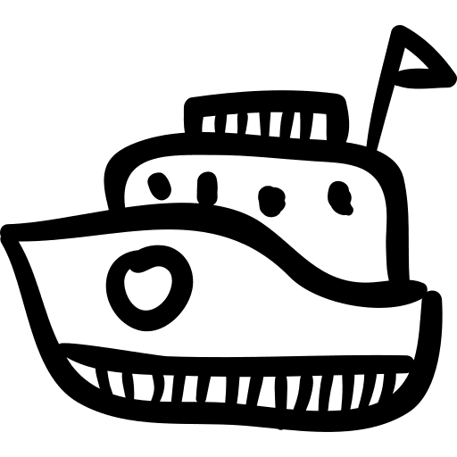 Cruise boat ocean cruise icon