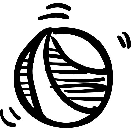 Ball rounded bouncing sphere icon