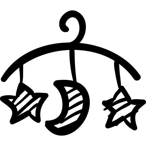 Mobile shapes hanging mobile icon