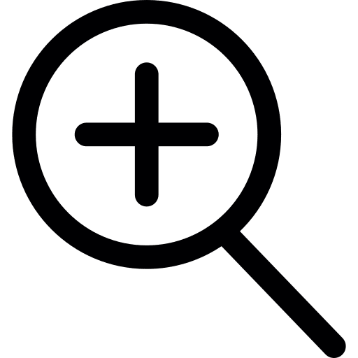 Magnifying glass zoom addition sign other icon