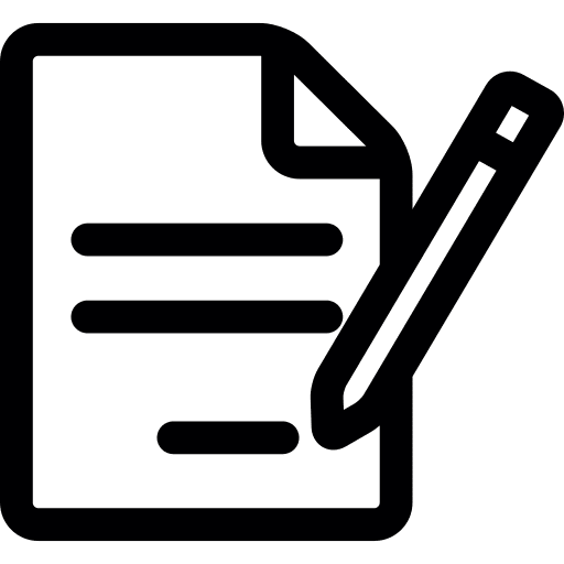 Document pencils writing tool document icon