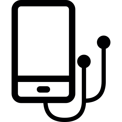 Music earphones listen hear icon