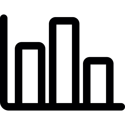 Statistics bars chart bars graphic business icon