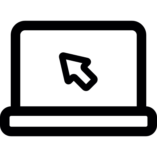 Cursor laptops open laptop computer mouse icon