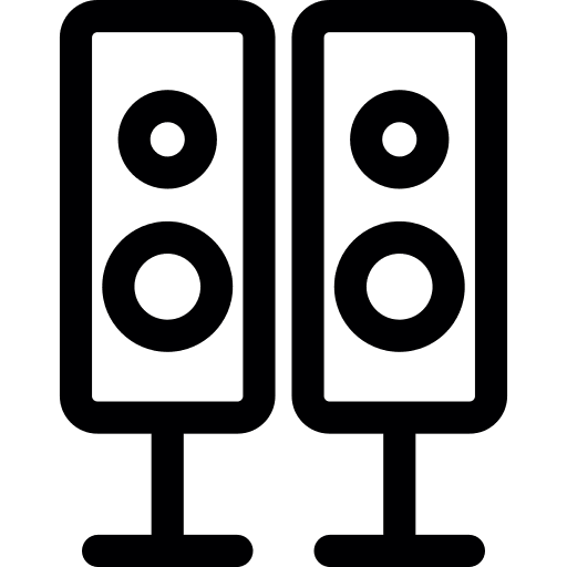 Musical loud musical speaker icon