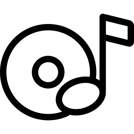 Cd music technology music player music notes icon