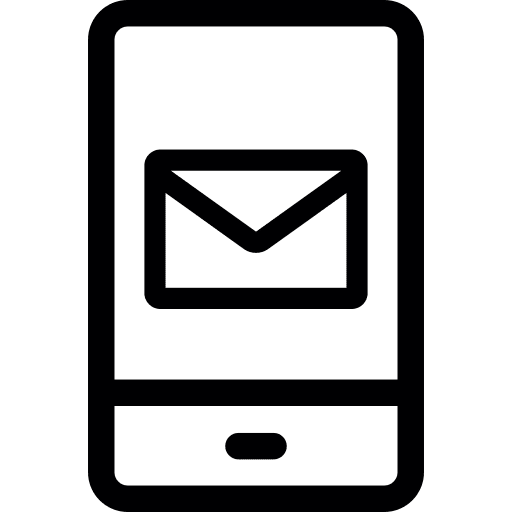 Envelope mail messages smartphone icon