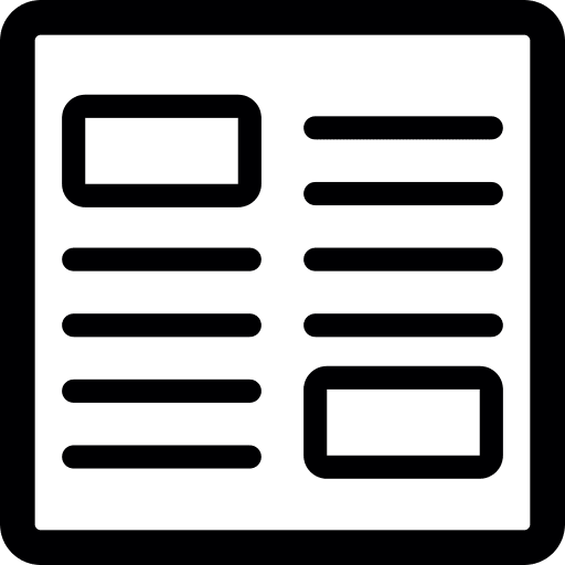 Media newspapers information interface icon