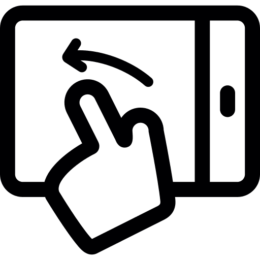 Hand tablet tablets touch screen phone icon