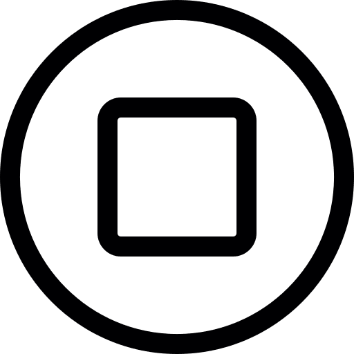Stop button circle stop button interface icon
