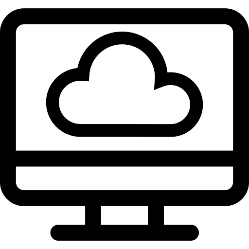 Monitor monitor cloud storage screen icon
