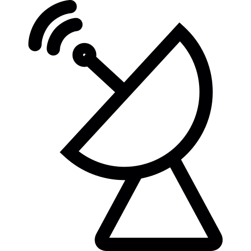 Wireless wireless satellite dish radar icon