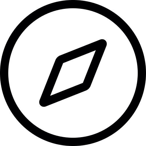 Compass directional tool directional orientation icon