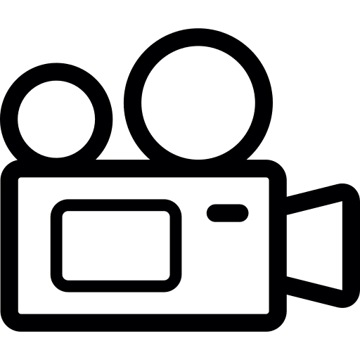 Old video camera camera lens technology video camera icon