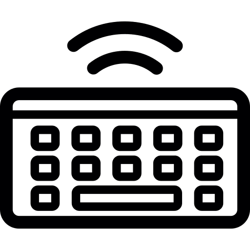 Wireless keyboard keys keyboards technology icon