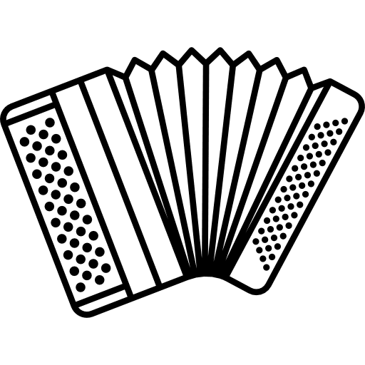 Accordion free-reed aerophone keys folk icon Accordion free-reed aerophone keys folk icon