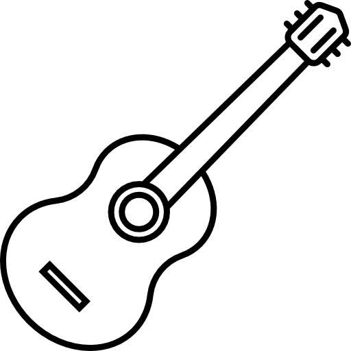 Acoustic guitar flamenco string instrument music icon Acoustic guitar flamenco string instrument music icon
