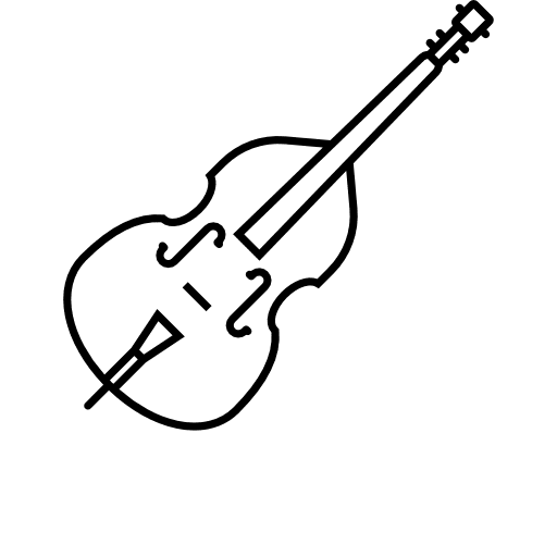 Contrabass string instrument jazz bass icon Contrabass string instrument jazz bass icon