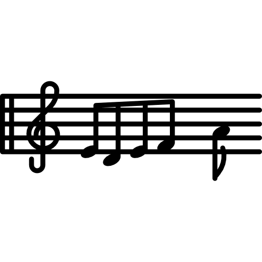 Musical notes quaver music tune icon