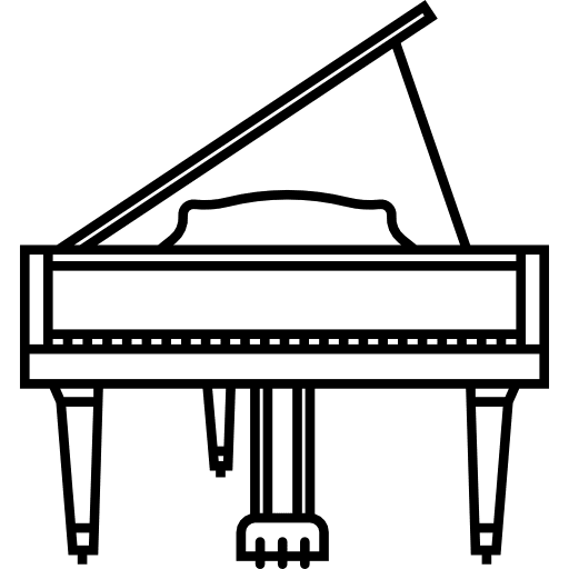 Piano keys musical instrument accompaniment icon Piano keys musical instrument accompaniment icon