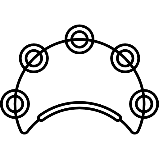 Tambourine rythm music percussion instrument icon Tambourine rythm music percussion instrument icon