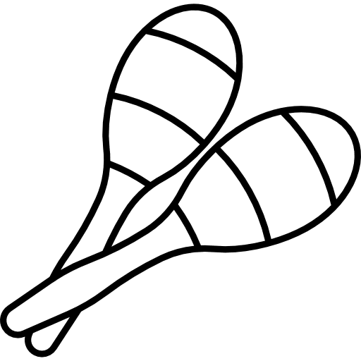 Maracas musical instrument caribean percussion instrument icon Maracas musical instrument caribean percussion instrument icon