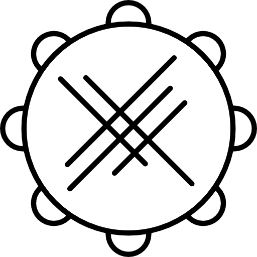 Timbrel music percussion instrument rythm icon Timbrel music percussion instrument rythm icon