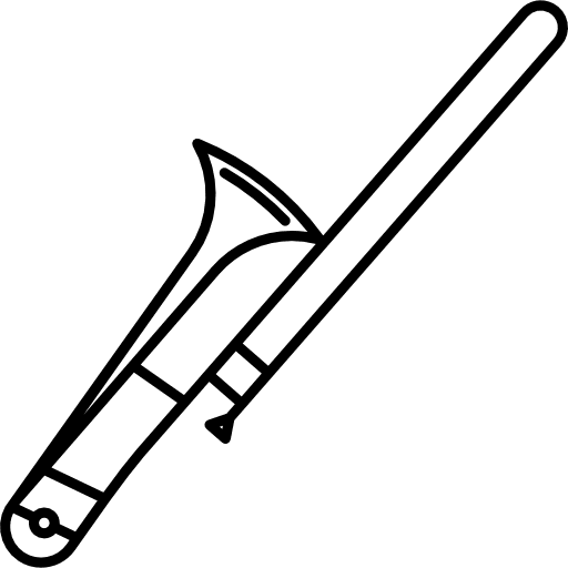 Trombone wind instrument jazz music icon Trombone wind instrument jazz music icon