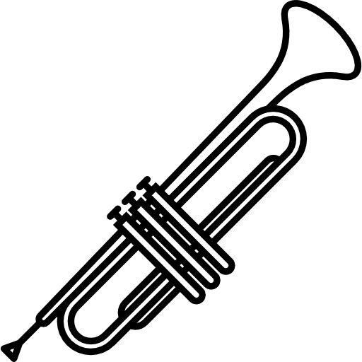 Trumpet jazz musical instrument orchestra icon Trumpet jazz musical instrument orchestra icon