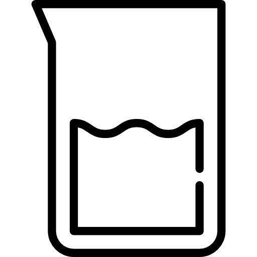 Beaker with liquid flask chemistry laboratory icon