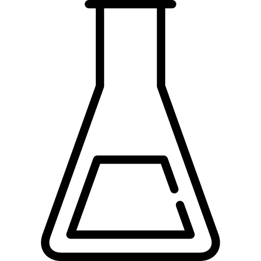 Erlenmeyer flask chemistry chemical tool icon