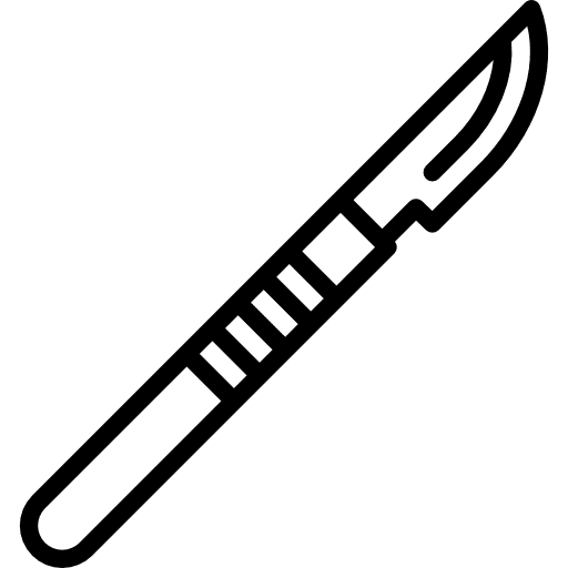 Scalpel science surgeon tool icon
