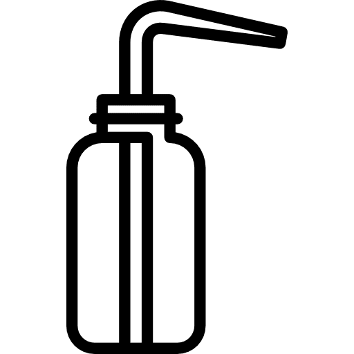 Wash bottle washing lab tool icon