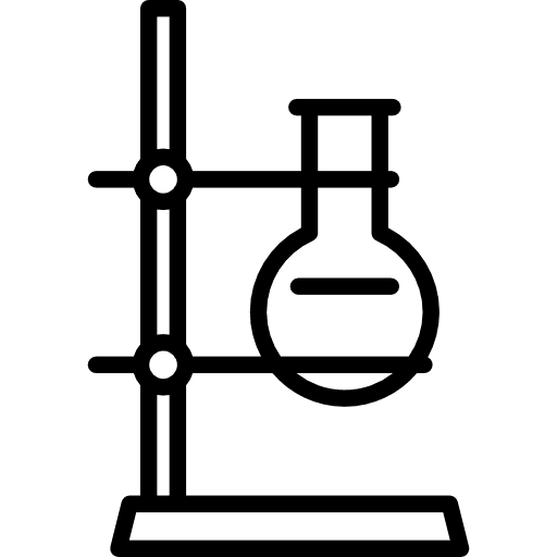 Iron stand flask tool laboratory icon