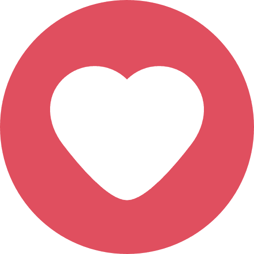 Heart shapes facebook like loving icon