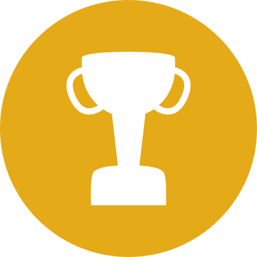 Trophy cup award sports and competition icon