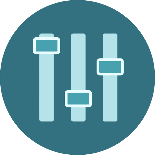 Adjustment interface controls adjustment icon