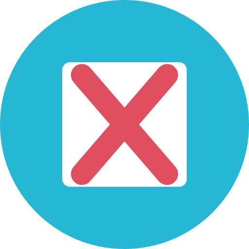 Cancel prohibition forbidden signs icon