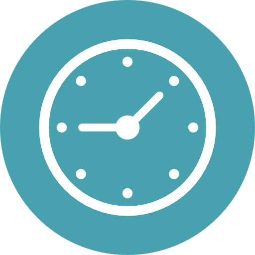 Clock time and date clock time icon