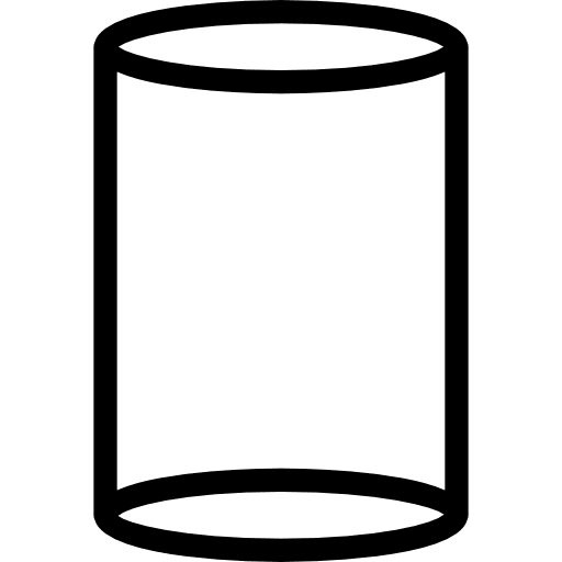 Cylinder polygonal geometry shapes and symbols icon