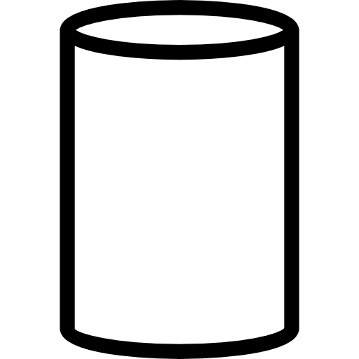 Cylinder shapes and symbols cylinder polygonal icon