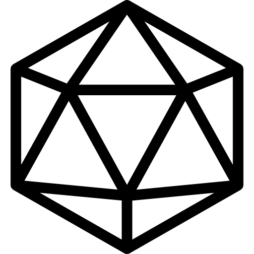 Icosahedron polygonal icosahedron geometry icon