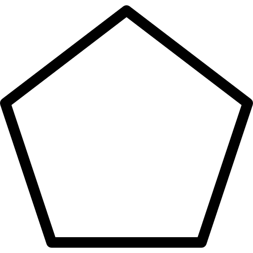 Pentagon polygon shapes and symbols geometrical icon
