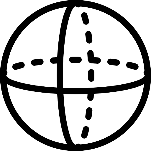 Sphere symbols shapes and symbols mathematics icon