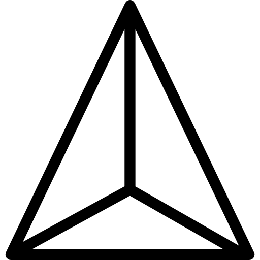 Tetrahedron geometry polygon shapes and symbols icon