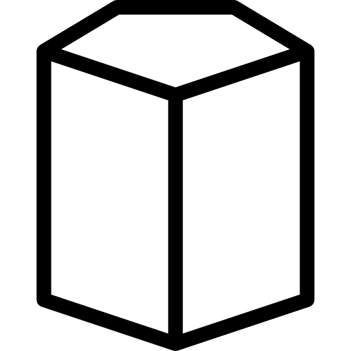 Cylinder geometry polygonal shapes and symbols icon